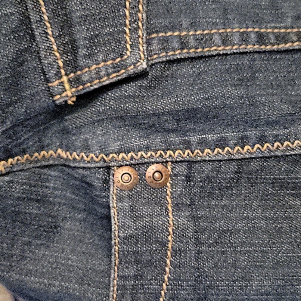 Daisy Fuentes blue jean denim mini skirt womens size 8 gently loved - Picture 8 of 8